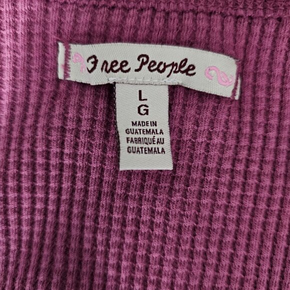 Free People Santa Clara Oversized Thermal Top - Picture 4 of 12